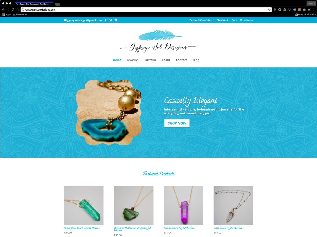 Gypsy Sol Designs Website